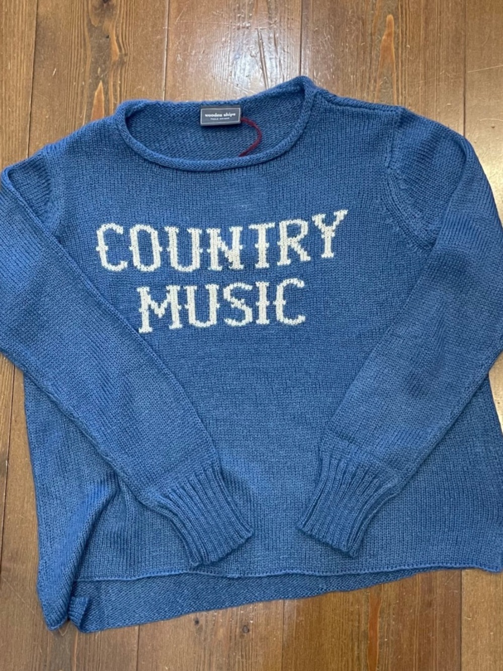 Wooden Ships Mohair ‘Country Music' Blue Knit Sweater small/medium